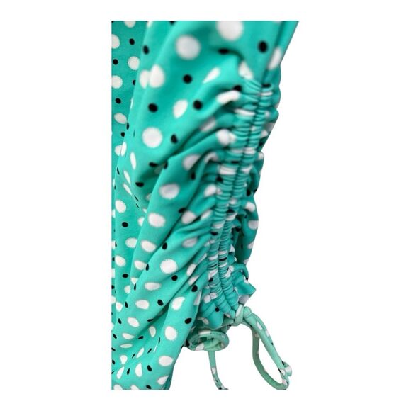Croft & Barrow Women's Swimwear Tankini Top Turquoise Polka Dot 12 - Picture 5 of 6